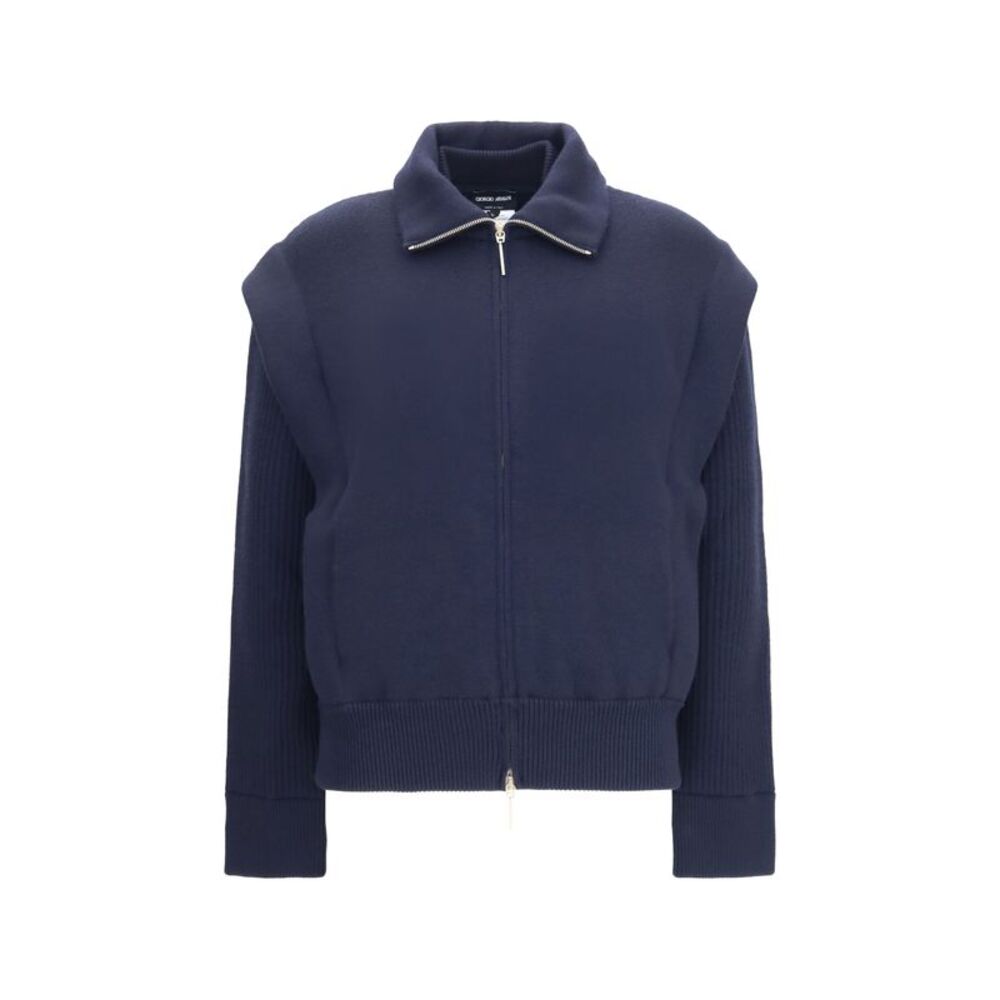 Giorgio Armani Women Padded Virgin Wool Bomber Jacket